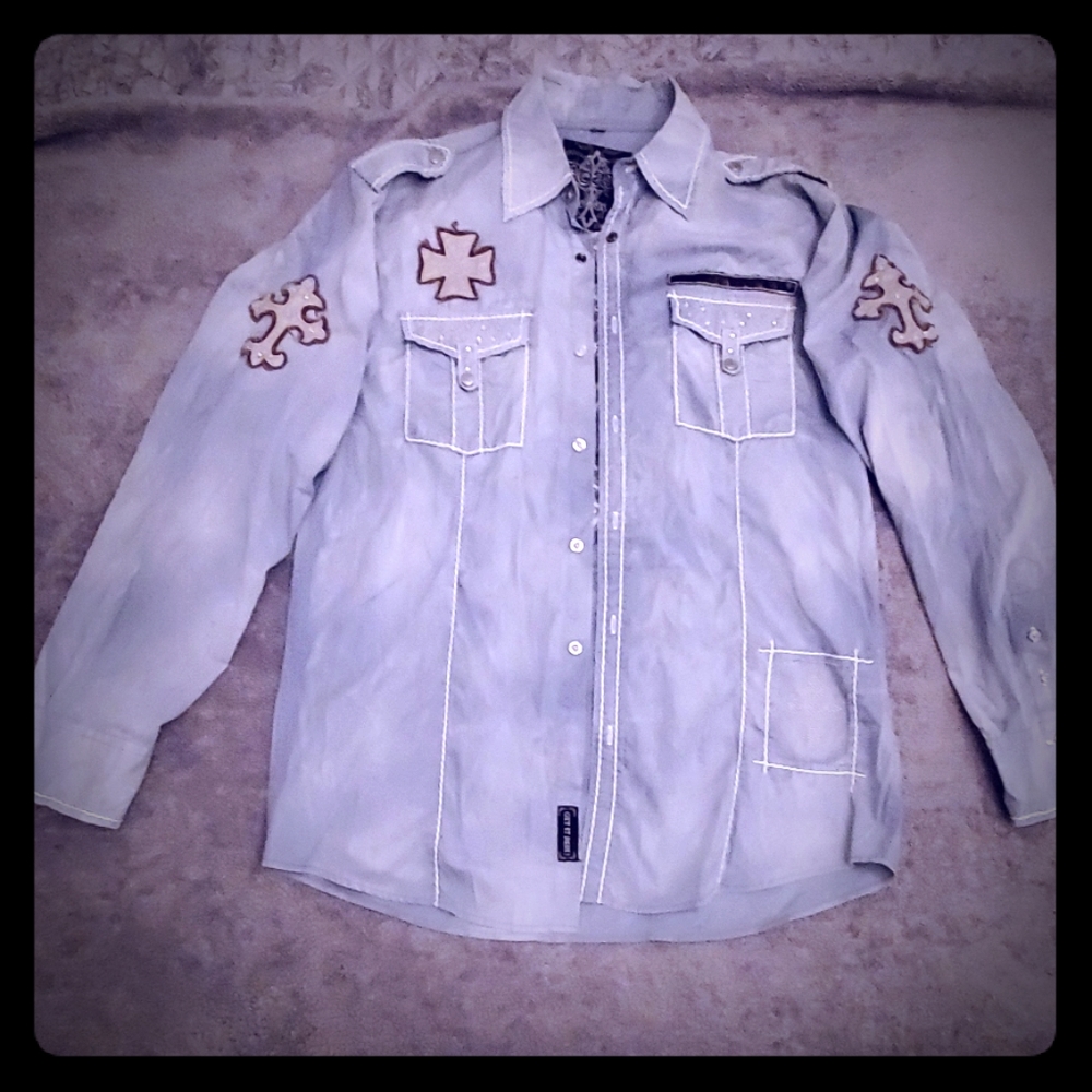 Mens Roar Button Down Shirt